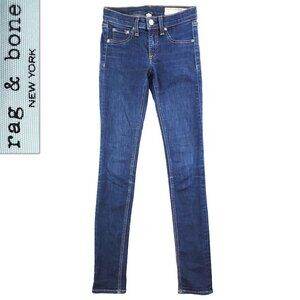 Rag & Bone Skinny Jeans Astor Denim Dark Wash Stretch Women's "24" Actual 26x30